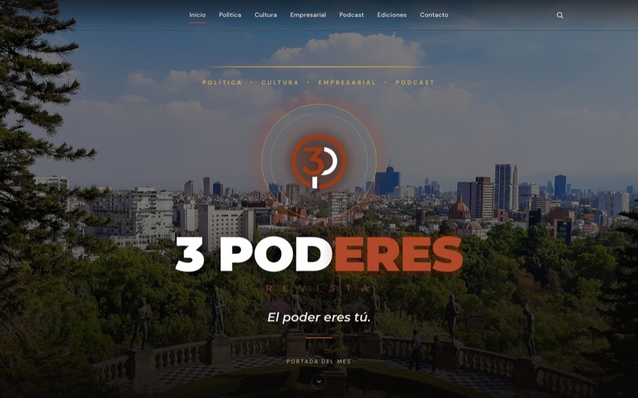 Sitio web de Revista 3 Poderes